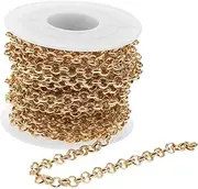 [Anneome] Aluminum Chain Jewelry Display Stand Board Kit Bag Necklace Stand Charm Pearl Chain for Jewelry Making Jewelry Findings and Supplies Ring Necklace Chains DIY Pendant Golden
