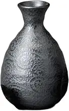 Silver Arabesque (Black) No. 2 Tokkuri [3.5 x 5.6 inches (8.8 x 14.2 cm), 17.9 fl oz (450 cc] | Value |