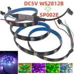 5V USB SP002E WS2812B 1 米 30LEDS 黑色 PCB IP65 防水 LED 燈條套件可單獨尋