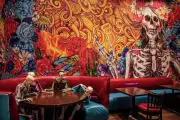 spectacular, if macabre, room decoration restaurant Mirage Hotel Casino famous