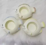 NEW -PartyLite AQUA PALS Tea Light Candle Holder RETIRED P7144 Set of 3 VINTAGE