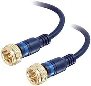 C2G/Cables to Go 40003 Velocity Mini-Coax F-Type Cable (1.5 Feet, Blue)