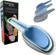 Flour Scoop Set of 3, Scoops for Canisters, Ice Popcorn Pet Food Plastic Dry oz