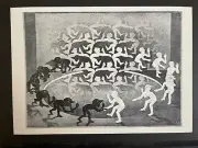 POSTCARD UNPOSTED- M.C. ESCHER (1898-1972)- ENCOUNTER, 1944
