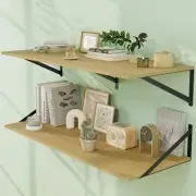 Floating Shelves for Wall, 12 Inch Deep Floating Shelves Set 36"W x 12"D Oak