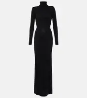 [Tom Ford] Tom Ford Cashmere turtleneck maxi dress UK 16 black