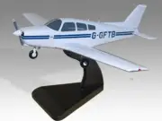 Piper PA-28 Warrior Guernsey Flying Club Desk Wood Airplane Small Scale 1/32