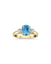 Gem Spark 14K 1.98 ct. tw. Diamond & Blue Topaz Ring