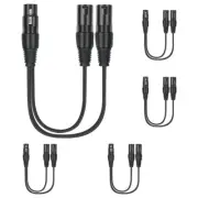 3Pin Splitter 1 Female to 2 Male 3Pin Splitter Cable Microphone 3Pin Y Splitter