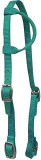 Showman PONY Size Premium TEAL Soft Durable 2 Ply Nylon One Ear Headstall Easily Adjustable Cheek Pieces