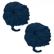 2pcs Chunky Yarn Bulky Thick Fluffy Yarn for Crochet Blanket,Navy Blue
