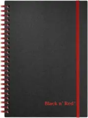 Black n Red Notebook Wirebound Polypropylene 90gsm Ruled 140 Pages A5 Ref C67009