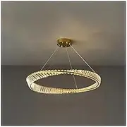 CJLWSLCO Postmodern luxury crystal chandelier Modern Crystal Lustre Ceiling d Irregular Ring Pendant Lamp Living Room Bedroom Restaurant Hang Led Light E27 Base Hanging Light Indoor Adjustable Height(