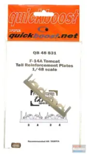 QBT48831 1:48 Quickboost F-14A Tomcat Tail Reinforcement Plates (TAM kit)