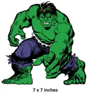 Vintage Hulk Wall Decal Incredible Green Sticker Marvel Peel and Stick Art Vinyl