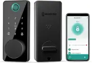 Mousetro Smart Door Lock Deadbolt ZN-S03, Fingerprint Access, Keyless, Black