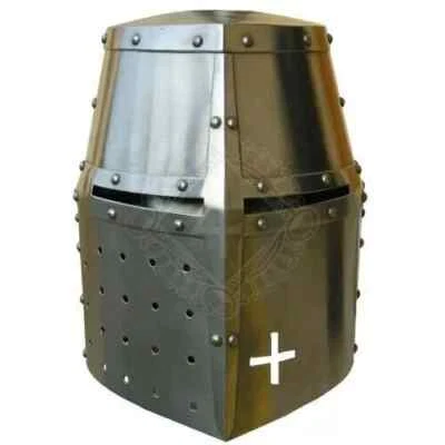 Medieval Templar Crusaders′ Great Helmet Knight Armor Helmet Greek Spartan