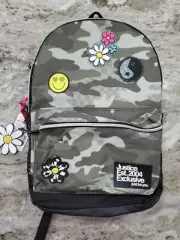 Girl's Backpack Bookbag Camo 17" Justice NWT