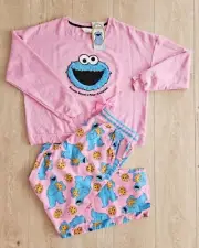 Peter Alexander Ladies Cookie Monster Bamboo Flannelette Set Plus Size XL - BNWT