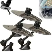 Car Drum Cymbal Air Vent,Fun Music Gadget,Easy Install on Dashboards Vents,Crisp Metallic Sound Quirky Gift for Road Trips Music Lovers Black 3Pack