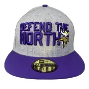 New Era MINNESOTA VIKINGS 59Fifty 5950 Low Profile Fitted Hat Cap 7 1/2 NFL