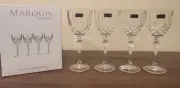 Set of 4 Marquis By Waterford Markham White Wine Glasses Goblets NIB