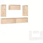 5x Solid Wood Pine TV Cabinets TV Stand Unit Furniture Multi Colours vidaXL