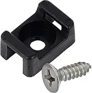 Cable Ties Mount, Zip Tie Cable Mounts, 80 sets,Black Large with M5 Screws, Base Mount Saddle Screw Fixing Wire Holder Organizer Mounting Anchors Nylon Strength Retardant Plastic Bases Management