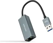 USB 3.0 to GB Ethernet Converter 15cm Grey Connects Devices to High Speed Networking for Office and Home Use