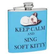 6 oz Keep Calm and Sing Soft Kitty Hip Flask