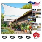 8' x 16' UV Resistant White Sun Shade Sail - Elegant Weather Protection