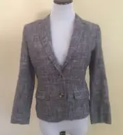 BDG Urban Outfitters 2 Button Blazer Casual Blue Gray Linen Blend Small NWT