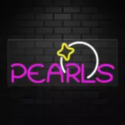 Pearls Sign for Business Displays | LED Flex Neon | 32"W x 13"H x 1"D