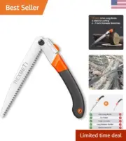 Sturdy Folding Wood Saw - Durable SK-5 Steel Blade - Camping and Pruning