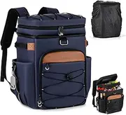 BAOXA Cooler Backpack with Insulated Waterproof Cover(Extra), 42 Cans Backpack Coolers Insulated Leak Proof, Large Soft Cooler Bag, Portable ice chest backpack for Camping Picnic Beach