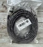 20ft XLR 3-Pin Female to 1/4" Stereo Plug Microphone Mic Cable Nylon Braided (1)