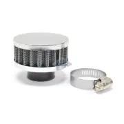 Universal M2 Chrome End Cap Round Air Filter Pods w Clamp