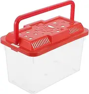 Abaodam Plastic Aquarium Tank Portable Bearded Dragon Carrier Elegant Crab Breeding Tank Durable Material Modern Design for Reptiles Lizards and Turtles