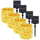 Extra-long 288FT 800LED Solar Fairy String Lights, 4-Pack 72FT 200 LED Outdoo...