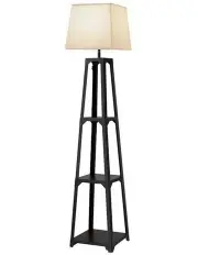 [Artiss] LED Light Stand Floor Lamp With 3 Tier Shelf Storage in Black