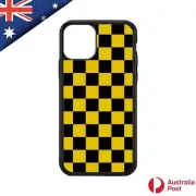 Yellow Checkerboard Taxi Cab Case Cover iPhone 11 Pro Max XS XR SE 2020 7 8 Plus