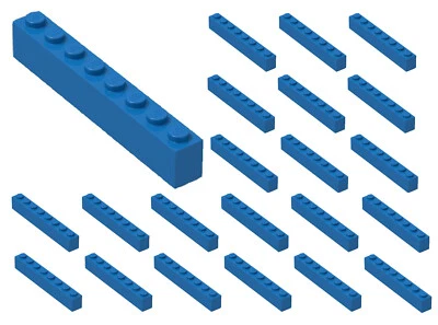 ☀️20x NEW LEGO 1x8 Bricks BLUE Wall Town Building Bulk Lot #3008