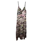 Ted Baker Warrenn Printed Button Through Cami Maxi Dress Dusky Pink US XS ( 1 )