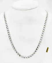 CUBAN LINKS CHAIN .925 STERLING SILVER * Free Shipping * 15.4 grams *