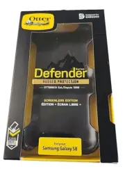 Otterbox Black Defender Series Rugged Samsung Galaxy S8 Screenless Edition NEW