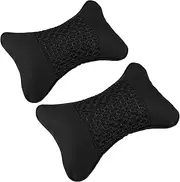 1 Pair Car Pillow Pillow Travel Neck Pillow Head Support Car Multifunctional Car Neck Support Travel Car Pillow Waist Cushion Interior Accessories for Your Car Black Pp Cotton