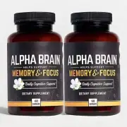 120 ct Onnit Alpha Brain Support Memory & Focus (Two bottles of 60) Exp 2026