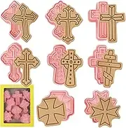 Fondant Mold Cross - Cross Cookie Mold | Christian Style Pastry Cutter Embossed Cookie Cutter Set for Cake Craft Bakeware Decoration Seta-au