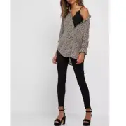 Topshop Joni Ultra High Rise Black Denim Stretch Skinny Jeans 26 NWT