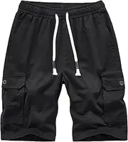 [DUOLUVA] Cargo Shorts Men's Work Trousers Men's Short Summer Pants Men Elastic Waist Universal Fit